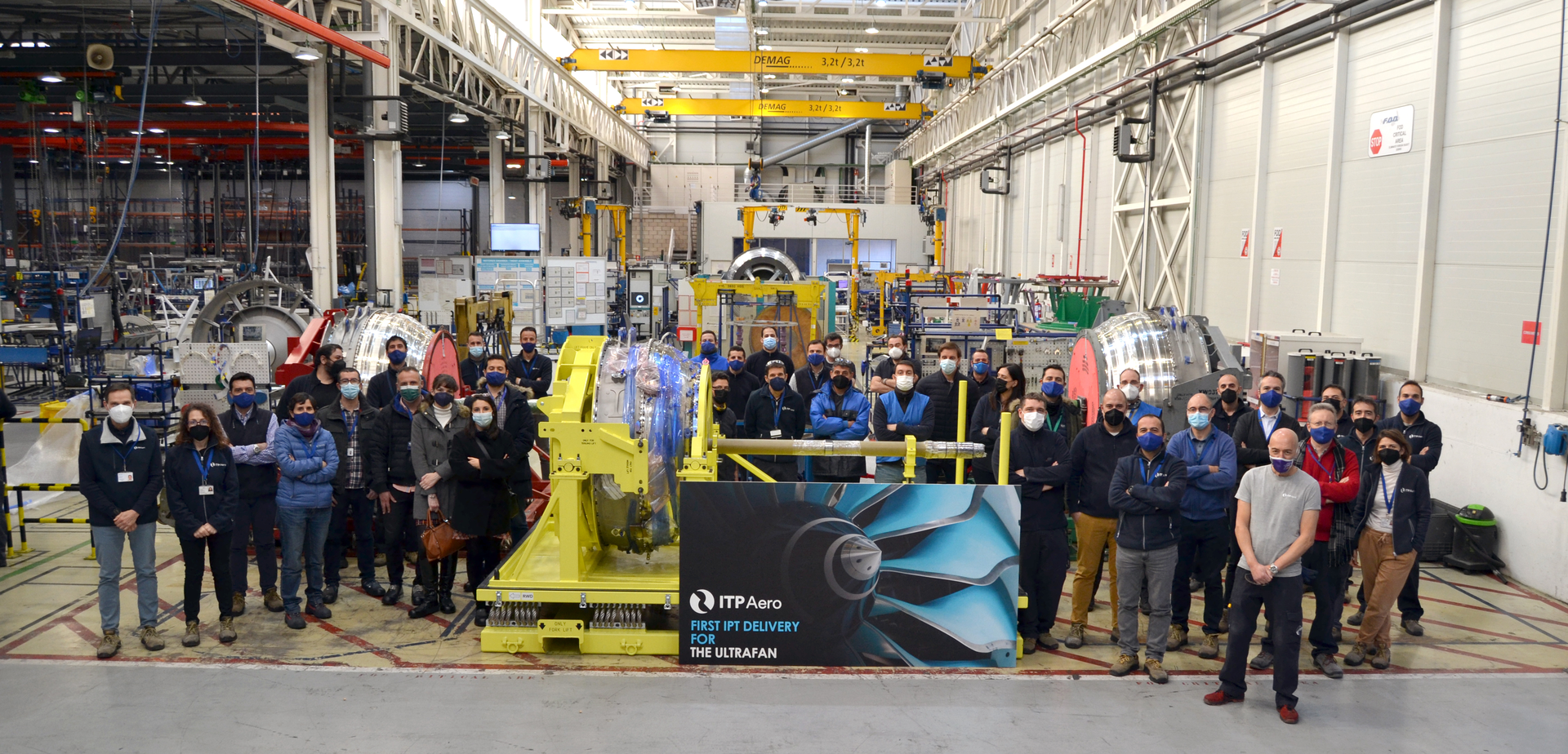 ITP Aero has delivered the first Rolls-Royce UltraFan intermediate pressure turbine (IPT) from its assembly facility in Ajalvir (Madrid) and over the coming weeks, the IPT will be assembled on the complete demonstration engine at Rolls-Royce's Derby facilities.