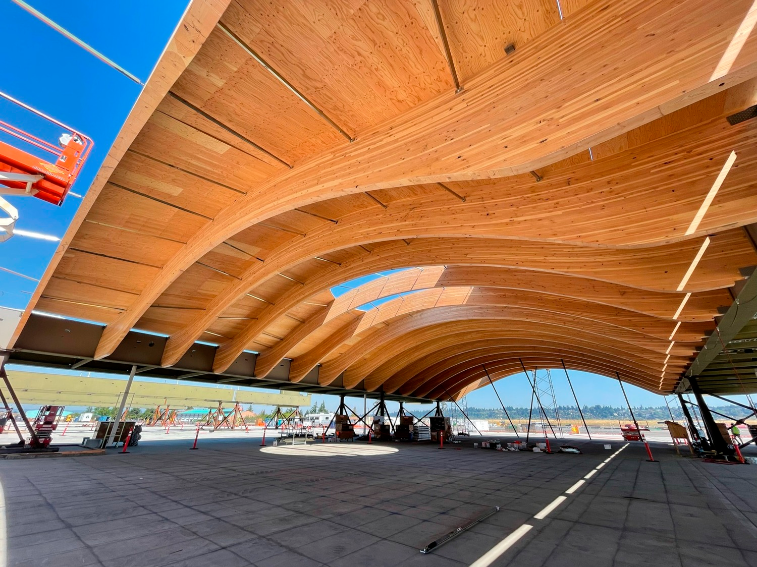 The crown jewel of Portland International Airport&rsquo;s massive $2 billion expansion is the mass timber roof for the main terminal.