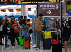 Travelers wearing protective face masks line up to pass through a security checkpoint at Concourse D at Miami International Airport on Monday, Dec. 28, 2020. A survey published in March 2022 found MIA had the longest average wait times for security and passport control among the nation s largest airports. Travelers wearing protective face masks line up to pass through a security checkpoint at Concourse D at Miami International Airport on Monday, Dec. 28, 2020. A survey published in March 2022 found MIA had the longest average wait times for security and passport control among the nation s largest airports.