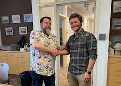 Photo (Left to Right): AOC President, Kevin Alexander, presents Brian Grams with the 2022 scholarship. Photo (Left to Right): AOC President, Kevin Alexander, presents Brian Grams with the 2022 scholarship.