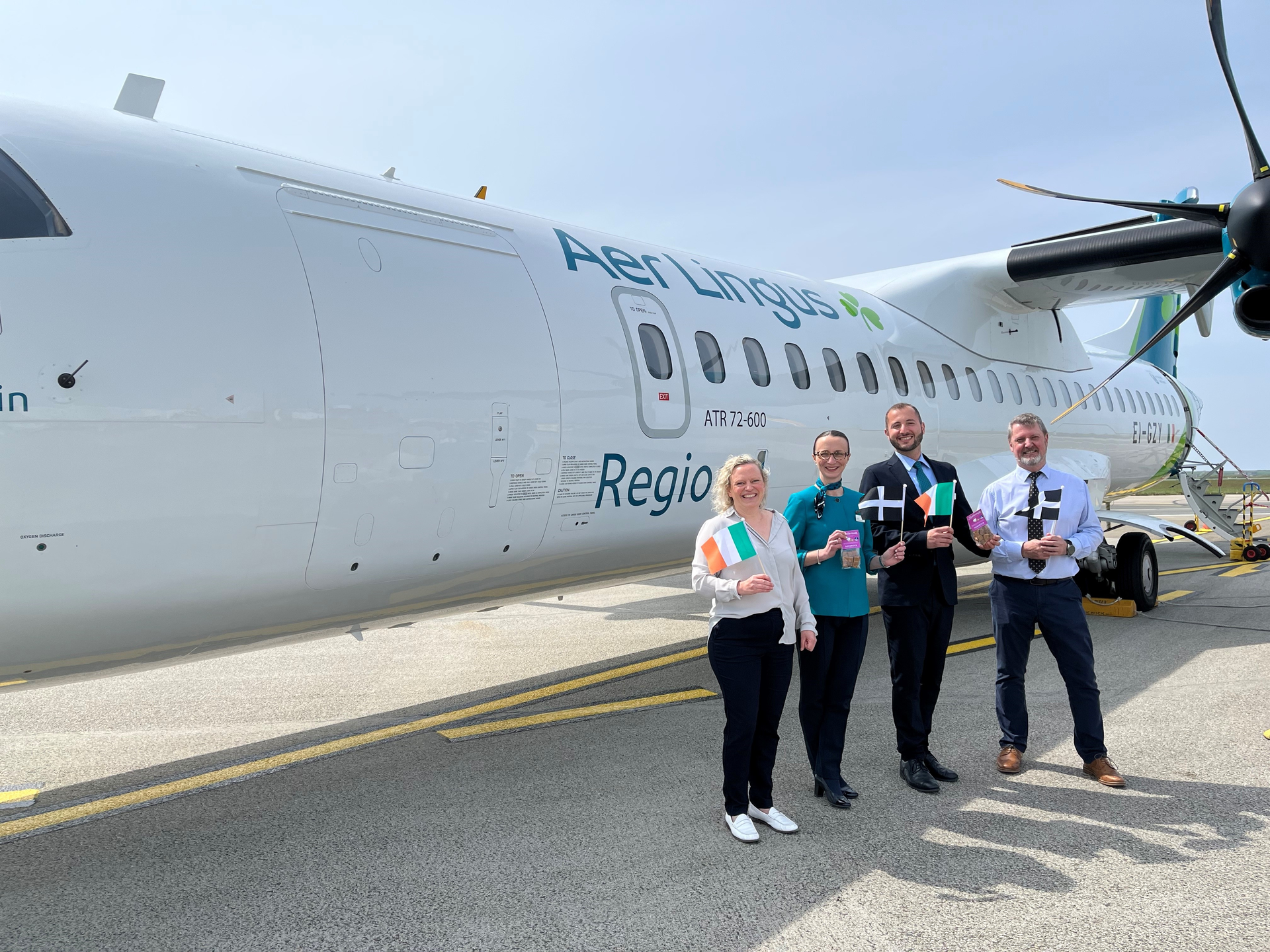 Cornwall Airport Newquay is celebrating the launch of the new Aer Lingus Regional service between Dublin and Newquay.