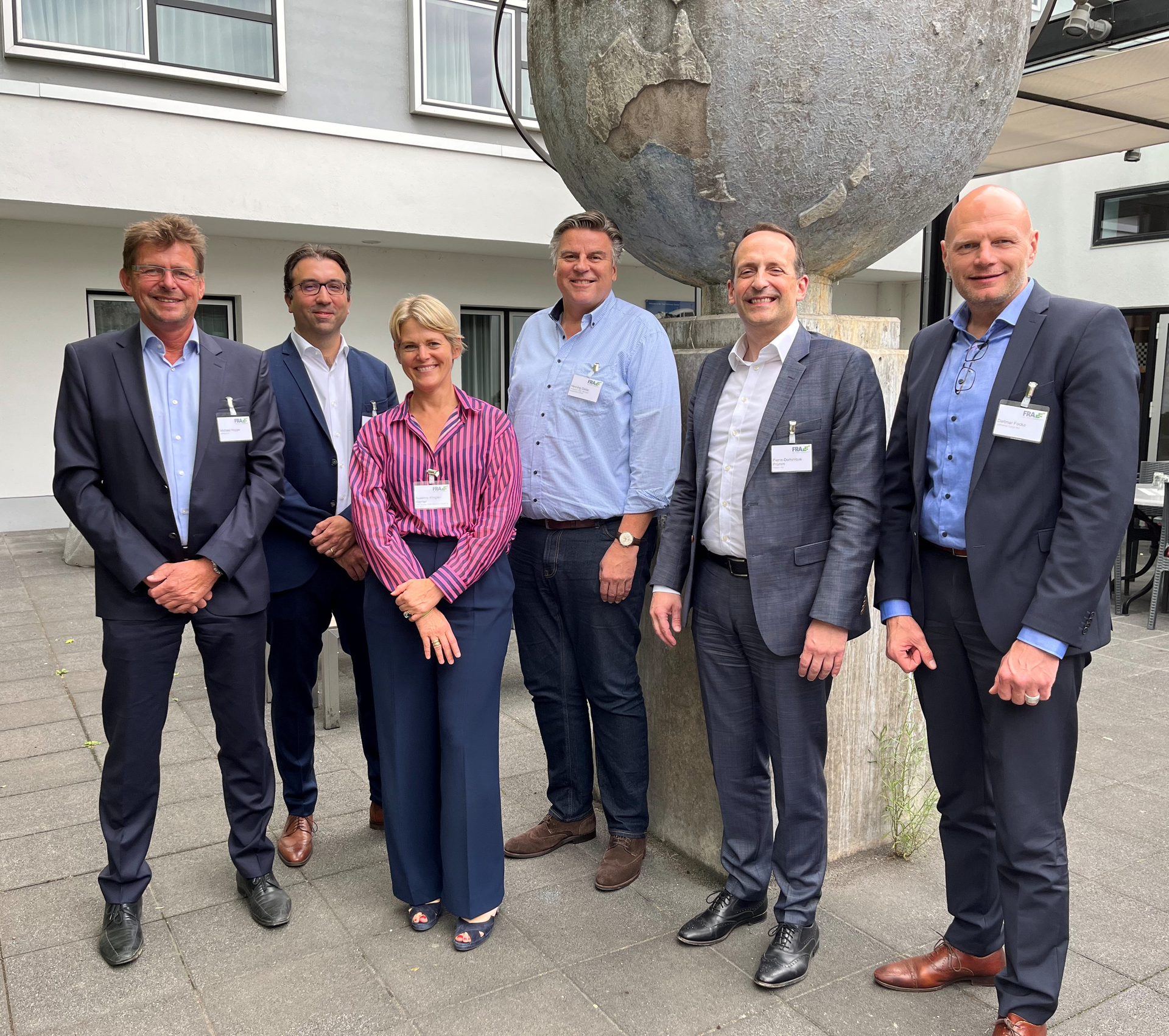 The newly elected ACCF Executive Board (from left): Michael Hoppe (BARIG), Dr. Tobias Riege (Riege Software), Susanne Klingler-Werner (UPS Supply Chain Solutions), Henning Dieter (Swissport Cargo Services Germany), Dr. Pierre-Dominique Pr&uuml;mm (Fraport) and Dietmar Focke (Lufthansa Cargo).