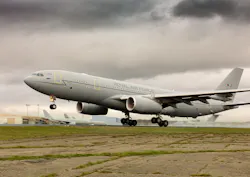 The Airbus A330MRTT RAF Voyager takes off from RAF Brize Norton for the first time powered by 100% SAF on both engines. The Airbus A330MRTT RAF Voyager takes off from RAF Brize Norton for the first time powered by 100% SAF on both engines.