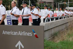 American Airlines pilots staged an informational picket in front of the company's Fort Worth headquarters in September. American Airlines pilots staged an informational picket in front of the company's Fort Worth headquarters in September.