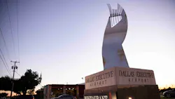 The entrance to Dallas Executive Airport in Nov. 2022 after a mid-air collision between two planes during the Wings Over Dallas air show. The entrance to Dallas Executive Airport in Nov. 2022 after a mid-air collision between two planes during the Wings Over Dallas air show.