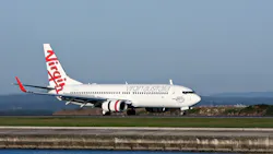 A Virgin Australia Airlines Boeing 737 jet on a runway, May 7, 2011, in Sydney. A Virgin Australia Airlines Boeing 737 jet on a runway, May 7, 2011, in Sydney.