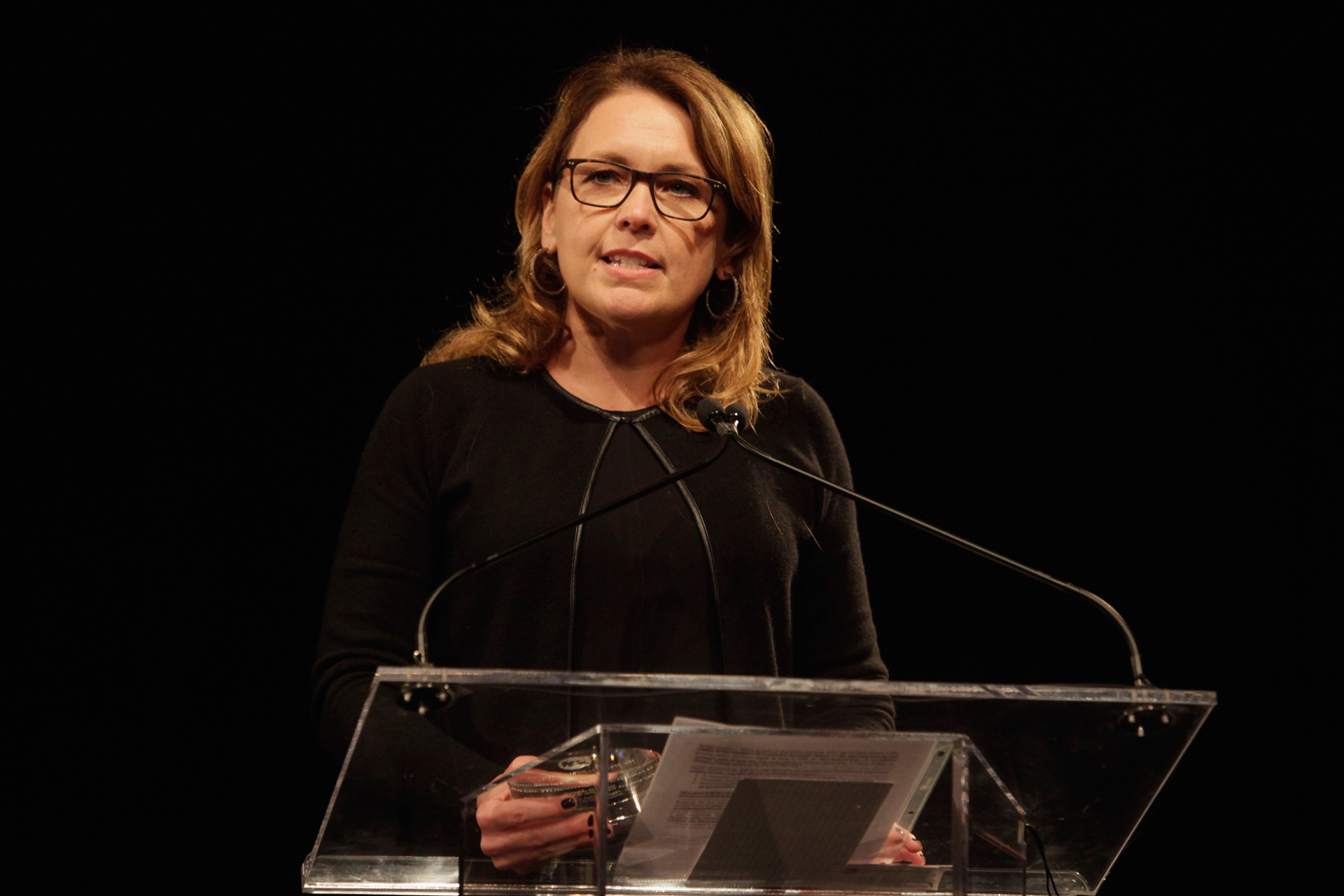 Dana J. Hyde speaks during the 30th Annual Awards Gala hosted by The Africa-America Institute at Gotham Hall on Sept. 22, 2014, in New York City.