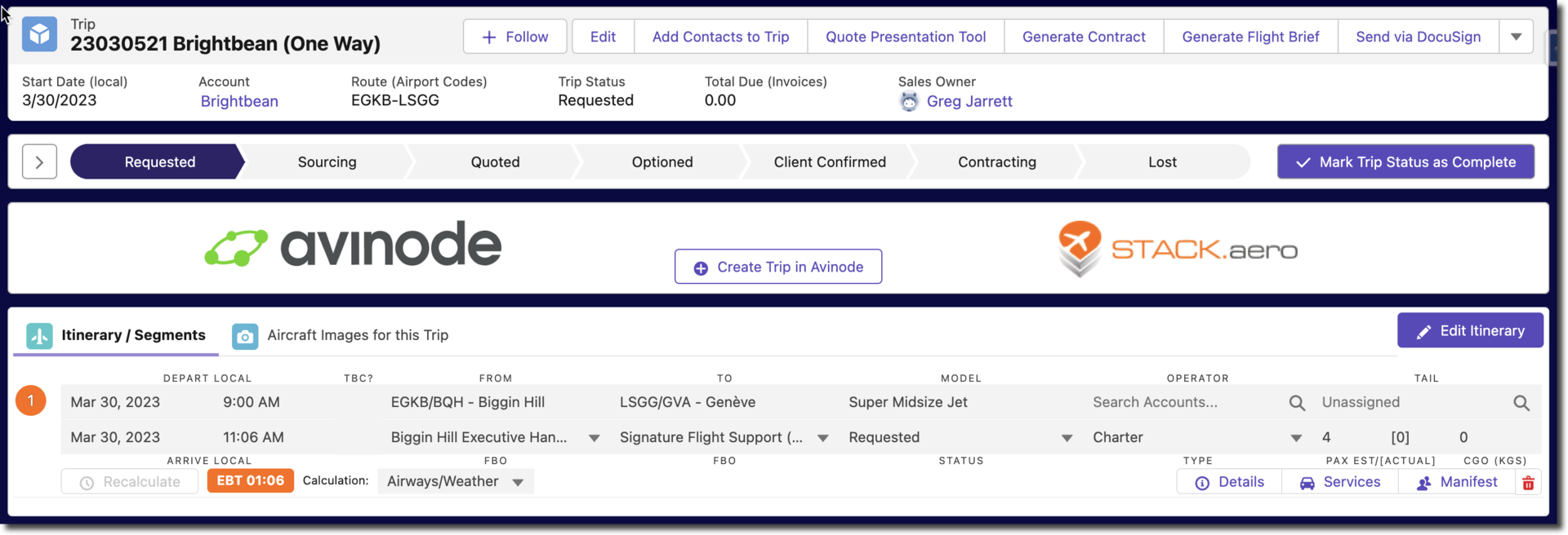 Stack Avinode Integration