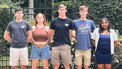 2023 GAMA Aviation Design Challenge first-place team from McIntosh High School. From left to right: Marc van Zyl, Emily White, Matthew Villiger, Aaron Maeder and Jada Reeves. 2023 GAMA Aviation Design Challenge first-place team from McIntosh High School. From left to right: Marc van Zyl, Emily White, Matthew Villiger, Aaron Maeder and Jada Reeves.