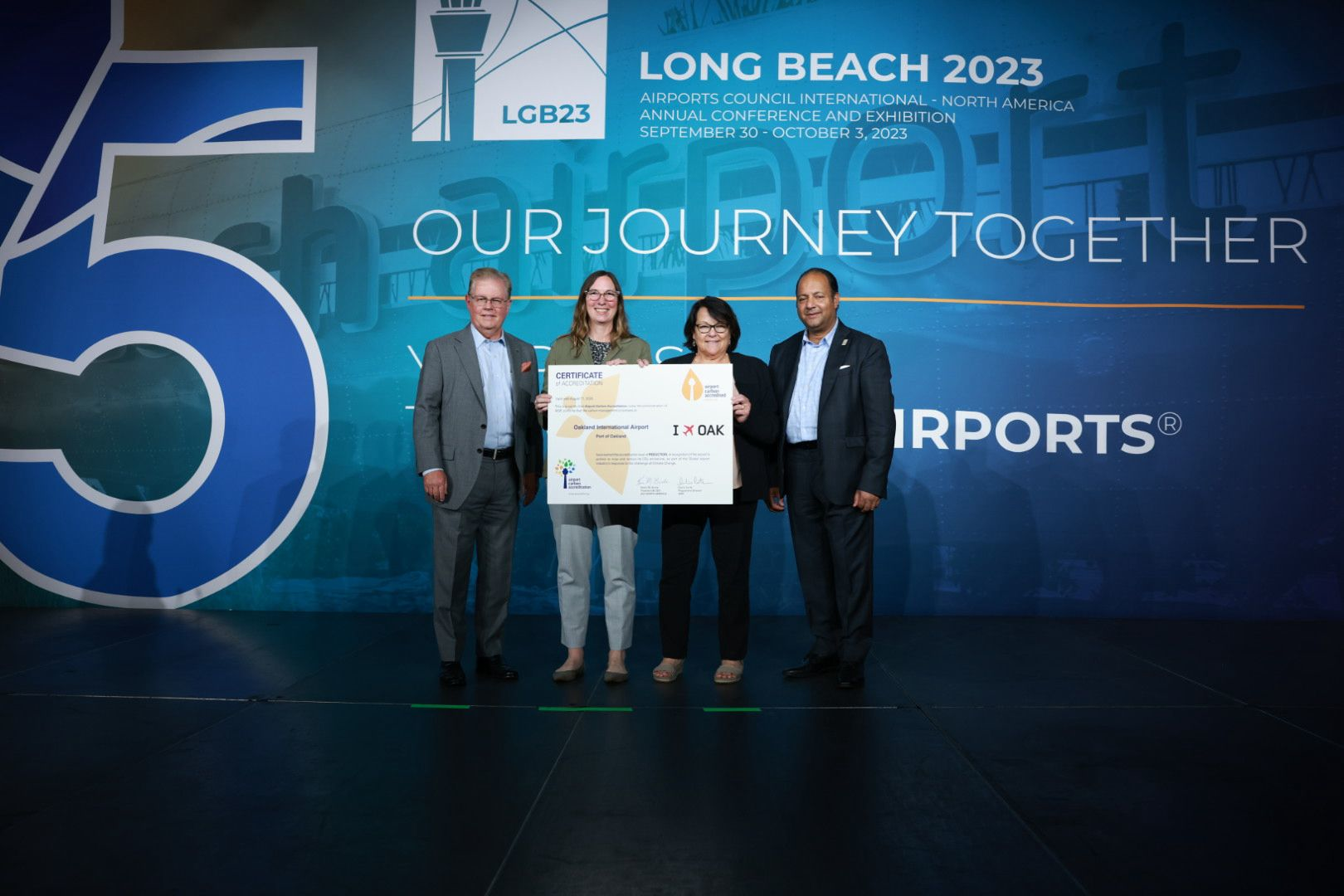 Oakland International Airport receives Level Two Airport Carbon Accreditation Award at Airports Council International North America 2023 Annual Conference & Exhibition