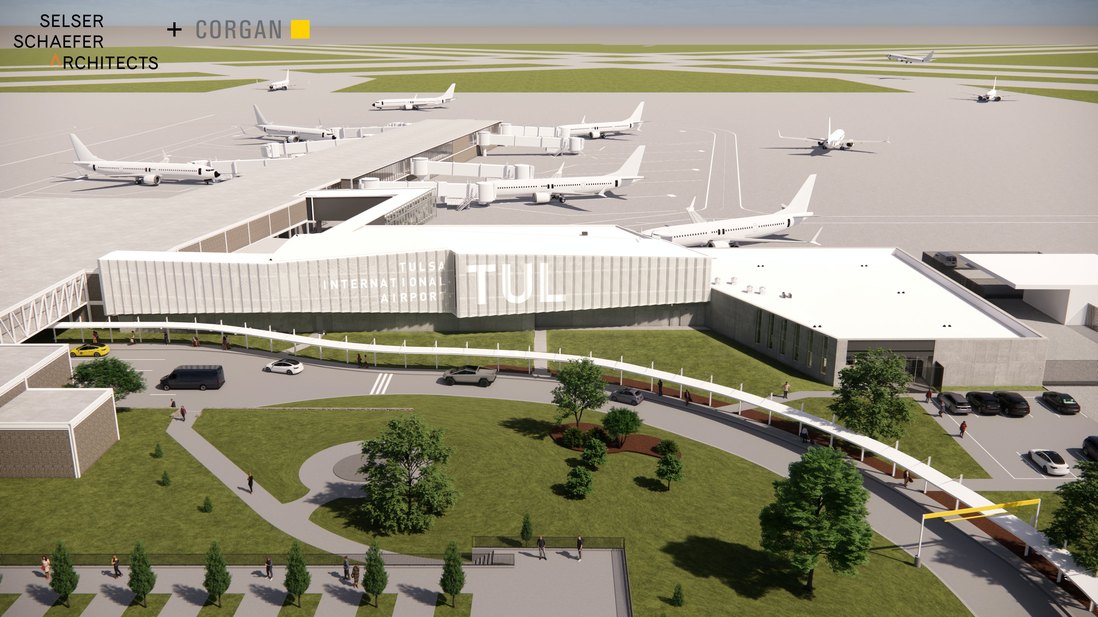 TUL Landside Aerial Rendering