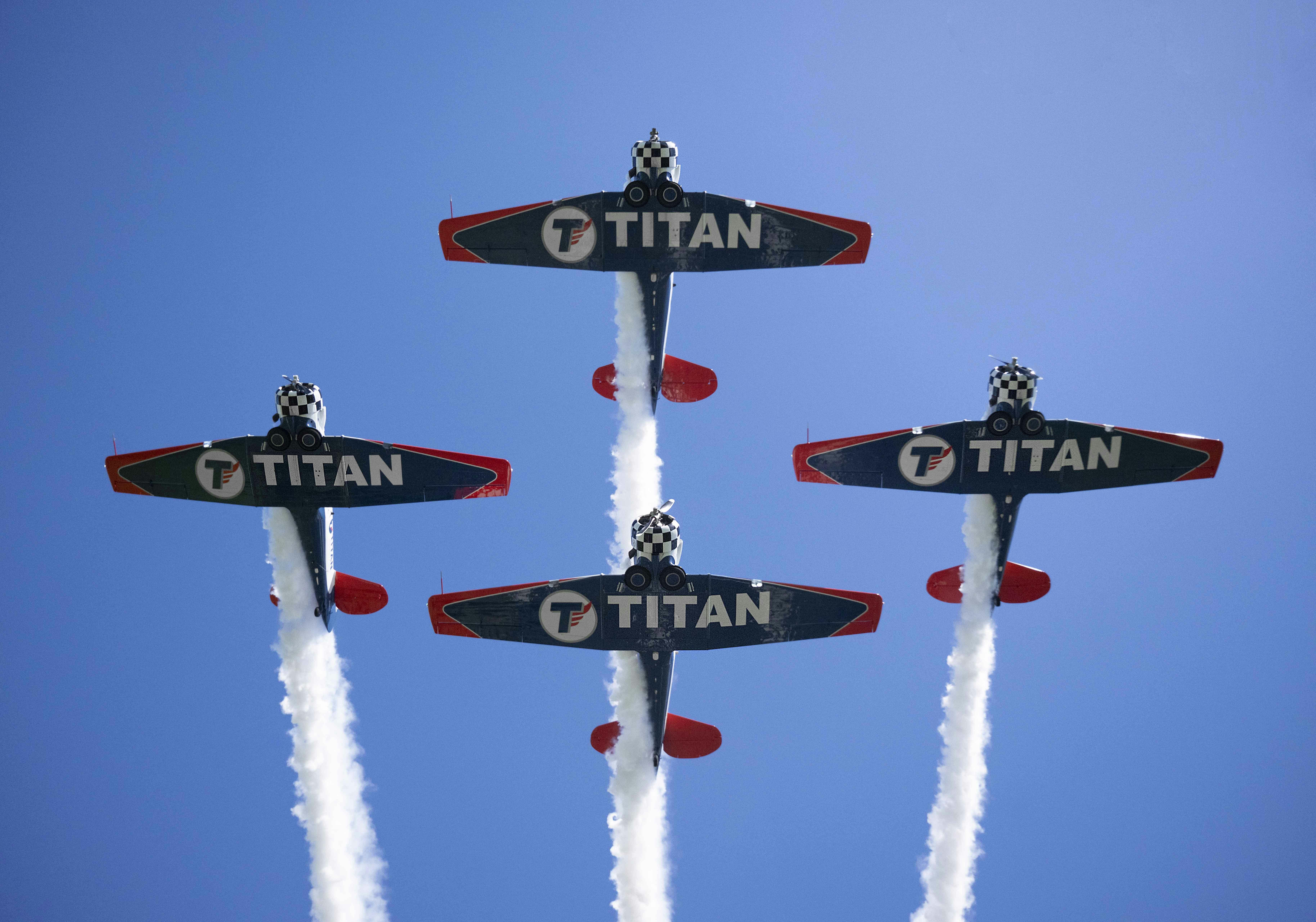 The Titan Acrobatic team in full flight