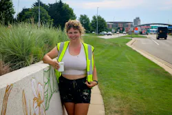 Dania Grevengoed has been selected to create 12 murals to greet guests driving to and from the Gerald R. Ford International Airport. Dania Grevengoed has been selected to create 12 murals to greet guests driving to and from the Gerald R. Ford International Airport.