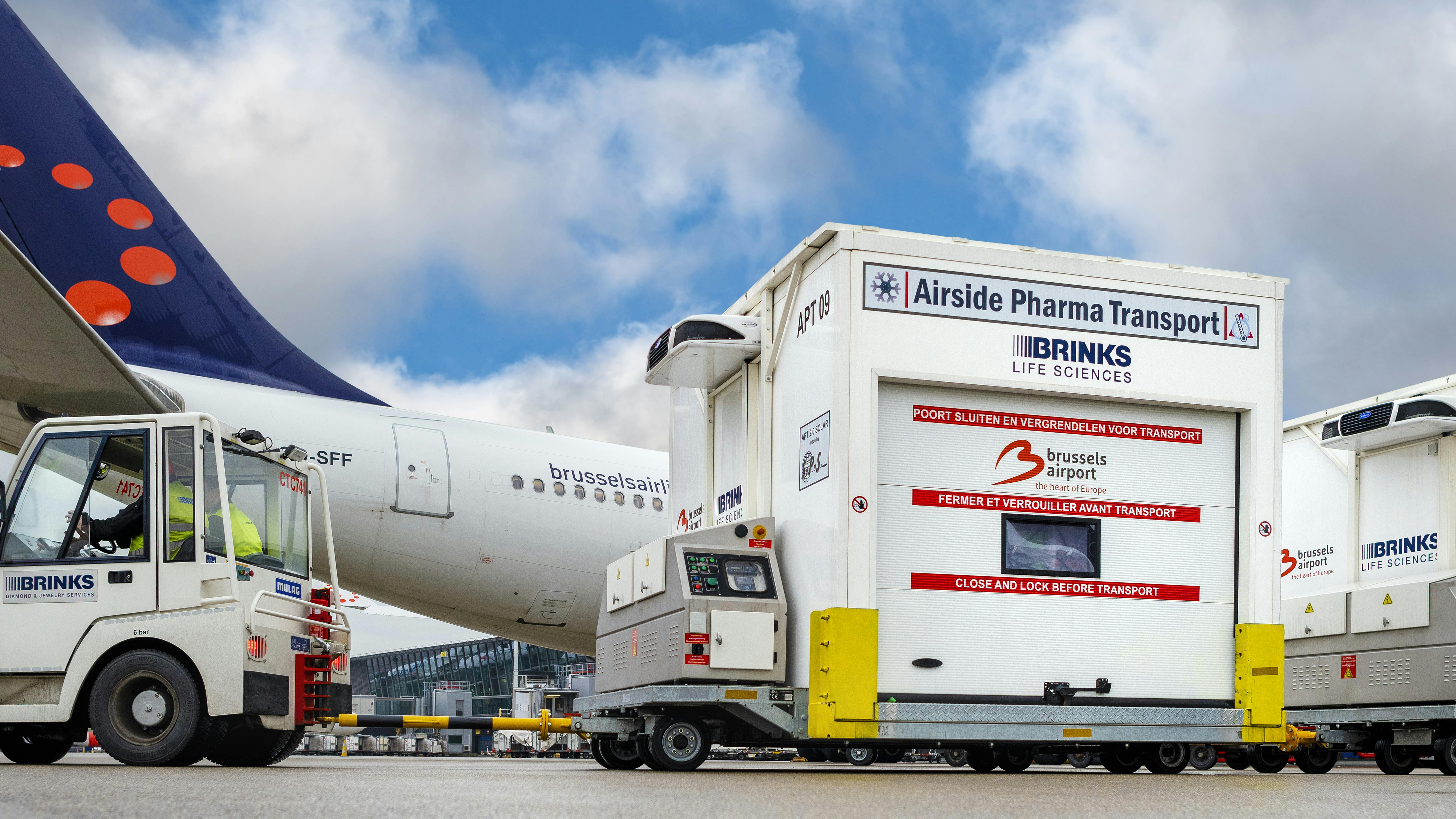 Brussels Airport (BRU) has Airside Pharma Transporters, trailers that are pre-conditioned at the correct temperature to hold pharmaceutical shipments during transportation between warehouses and aircraft. BRU helped create the CEIV Pharma program.