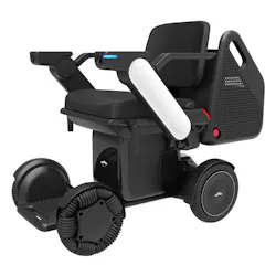 An example of an autonomous wheelchair designed for airport use, equipped with advanced navigation systems and safety features to provide greater independence for passengers while optimizing operational efficiency. An example of an autonomous wheelchair designed for airport use, equipped with advanced navigation systems and safety features to provide greater independence for passengers while optimizing operational efficiency.