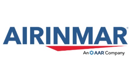 A blue and red logo that reads, 'Airinmar an AAR Company'
