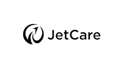 A black logo with a circular graphic and text that reads: JetCare A black logo with a circular graphic and text that reads: JetCare