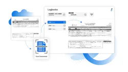 A screenshot showing various windows of a software with the heading 'Logbooks' A screenshot showing various windows of a software with the heading 'Logbooks'