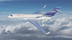 A large white airplane with blue accents flying among clouds in a blue sky A large white airplane with blue accents flying among clouds in a blue sky