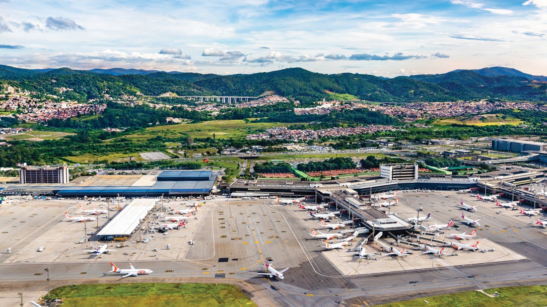 Aerial view of Governor Andr&eacute; Franco Montoro International Airport in Sao Paolo, Brazil &ndash; a country that is a key driver of regional demand.