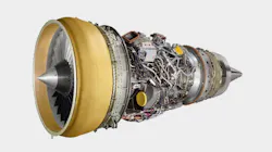 An aircraft engine exposed and separated from an airplane An aircraft engine exposed and separated from an airplane
