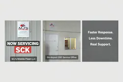 MJ’s Mobile Fleet Satellite GSE Service Area at Stockton Metropolitan Airport (SCK) MJ’s Mobile Fleet Satellite GSE Service Area at Stockton Metropolitan Airport (SCK)