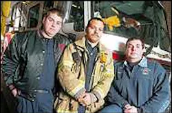 Three New Brunswick firefighters, from left, Capt. Dean Wournell, Victor Ortega and Fred Schatzman, are credited with saving an 11-year-old boy from a burning Somerset Street home yesterday. Three New Brunswick firefighters, from left, Capt. Dean Wournell, Victor Ortega and Fred Schatzman, are credited with saving an 11-year-old boy from a burning Somerset Street home yesterday.