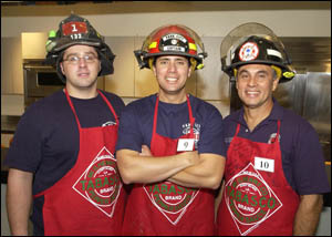 Pictured Above: Latino Firefighters Honored as America's 'Hottest' Cooks in the National Tabasco Cook and Ladder Competition. From Left to Right: Third-place winner William Benitez, New York City Firefighter; Grand-Prize winner and America's Hottest Firefighting Cook, Leroy Fernandez from Park City, Utah; and Second-Place winner, Ronnie Horruitiner, City of Miami Firefighter.