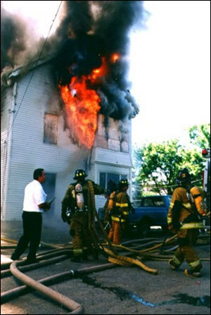 This shot was on the cover of a fire service magazine. Cover shots need to be vertical and have room at the top for the title.