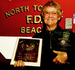 Not ready to quit: Jean Westbrook, who has been with North Topsail’s department for 20 years, was also firefighter of the year in 1992 Not ready to quit: Jean Westbrook, who has been with North Topsail’s department for 20 years, was also firefighter of the year in 1992