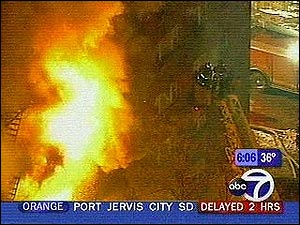 Fourteen people were hurt, including two firefighters who slipped on ice. None of those 14 suffered serious injuries.