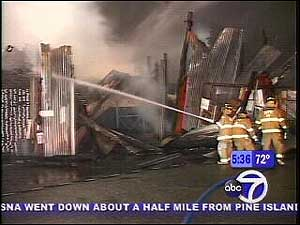 It took hours to put out most of the flames. The cause of the fire is under investigation. No firefighters were injured.