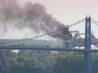 Smoke for the fire could was seem from miles around.