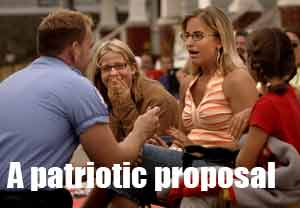 Zygowski, a Caledonia firefighter, jumped out of his fire truck during the parade and proposed to Adams on the street.