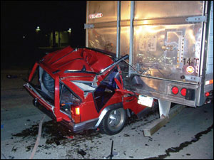 Vehicle stabilization and hazard control must be completed as soon as practical. Stabilize each vehicle independently and work to stabilize the two vehicles as one unit. Contents of the trailer and its status are also of primary concern early in the incident.