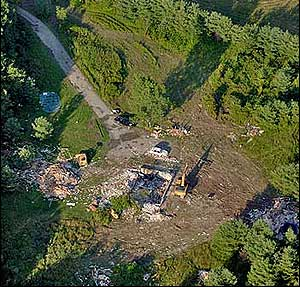 Little but rubble is left after an explosion destroyed a house on Van Hoesen Road in Schodack.