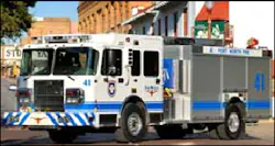 This is the 50th Rosenbauer fire truck delivered to the Ft. Worth Fire Department. Photography taken in the downtown Stock Yard District. This is the 50th Rosenbauer fire truck delivered to the Ft. Worth Fire Department. Photography taken in the downtown Stock Yard District.