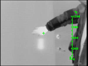 Using a partner&acirc;&euro;&trade;s hand to compare a heat source can help determine relatively how hot an object may be.