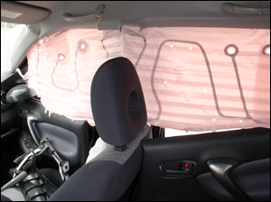 A deployed roof airbag can cover all the window area along the impact side of the vehicle. This airbag will obstruct rescue and EMS personnel working on this side of the vehicle.