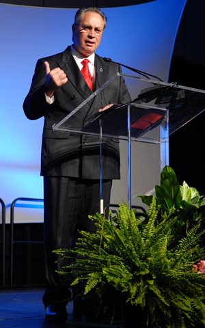 U.S. Fire Administrator Greg Cade addresses the crowd.