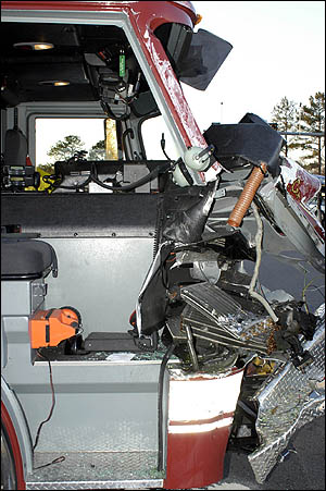 Engine 110 after wreck and extrication.