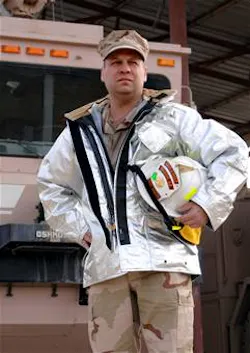 Master Sgt. Tyree Bacon, 506th Expeditionary Civil Engineer Squadron firefighter, was involved in the rescue efforts during 9/11. He volunteered for a deployment to Iraq to help prevent another terrorist attack on his home turf. Master Sgt. Tyree Bacon, 506th Expeditionary Civil Engineer Squadron firefighter, was involved in the rescue efforts during 9/11. He volunteered for a deployment to Iraq to help prevent another terrorist attack on his home turf.