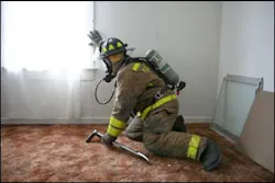 Doors and windows are survival landmarks that are important to every firefighter operating inside structures. It is important that firefighters sweep high enough on the wall to locate the door handle or window sill and make a mental note of its location. Doors and windows are survival landmarks that are important to every firefighter operating inside structures. It is important that firefighters sweep high enough on the wall to locate the door handle or window sill and make a mental note of its location.