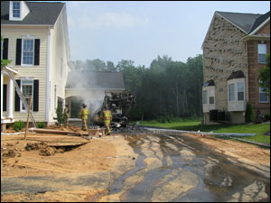 Loudoun County Chief Fire Marshal Keith Brower says the fire was a good example of how the material used in building homes can inhibit or encourage fire spread.
