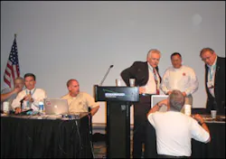 From left, Kevin Roche, Brian Crawford, Tim Sendelbach, J. Gordon Routley, Pete Piringer, Michael Chiramonte. From left, Kevin Roche, Brian Crawford, Tim Sendelbach, J. Gordon Routley, Pete Piringer, Michael Chiramonte.