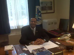 Current U.S. Fire Administrator Kelvin Cochran spent some time cleaning off his desk Thursday in Emmitsburg before becoming Atlanta's fire chief. Current U.S. Fire Administrator Kelvin Cochran spent some time cleaning off his desk Thursday in Emmitsburg before becoming Atlanta's fire chief.