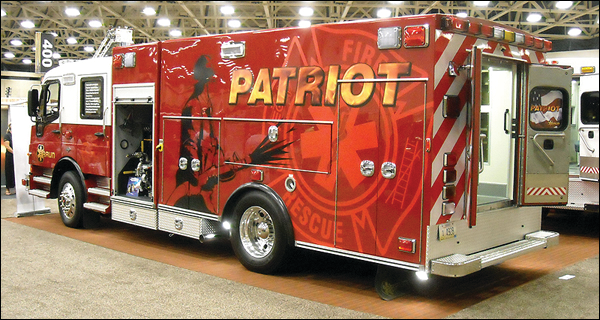 Braun has designed the Patriot for patient transport and fire suppression duties.