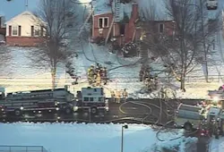 Prince George's County firefighters battled four fires in a seven hour span during a power outage during a winter storm that hit the area hard Wednesday night. Prince George's County firefighters battled four fires in a seven hour span during a power outage during a winter storm that hit the area hard Wednesday night.