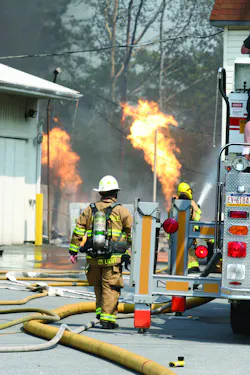Firefighters should wear their self-contained breathing apparatus (SCBA) during overhaul because of an extreme risk of inhaling ultra-fine particles that can cause cancer, respiratory illness and heart disease. Firefighters should wear their self-contained breathing apparatus (SCBA) during overhaul because of an extreme risk of inhaling ultra-fine particles that can cause cancer, respiratory illness and heart disease.