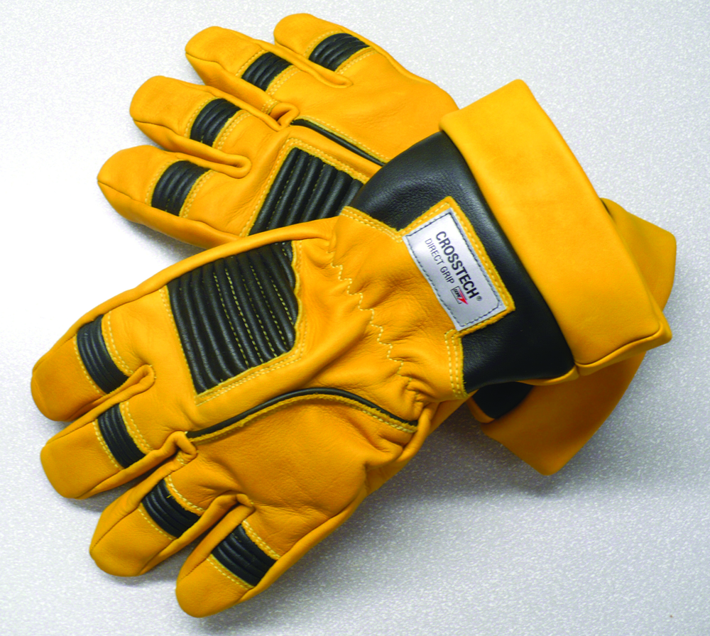 SAFEGUARD AMERICA LLC and W.L. GORE & ASSOCIATES INC. announce the new FireGuard 3DX firefighter glove. Certified to the 2007 edition of the NFPA 1971 standard, the all-leather glove features 3-D forchette construction and a CROSSTECH insert with DIRECT GRIP technology. The premium-grain leather is puncture-resistant and slip-resistant to improve protection and grip in wet or dry conditions. The glove&rsquo;s construction provides heat resistance for the back of the hand that exceeds the NFPA 1971 requirement for compressive heat resistance testing with dry and wet pre-conditioning. The advanced forchette pattern improves dexterity by minimizing seams at the finger tips, joints and knuckles; and expandable patches on the fingers and knuckles improve flexibility by stretching when the hand is clenched. In addition, the ergonomic design of the gloves allows the hands to rest in a naturally curved position.